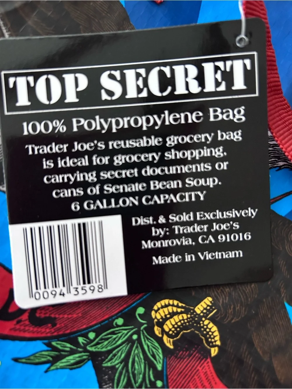 Trader Joe’s 2024 Washington DC and Reusable Grocery Tote Bag - Red/Blue Accents